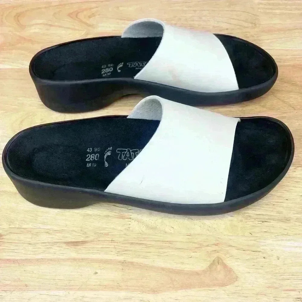 Tatami By Birkenstock Bridget Slides, Women’s 43, US 10 Medium  White/ Black